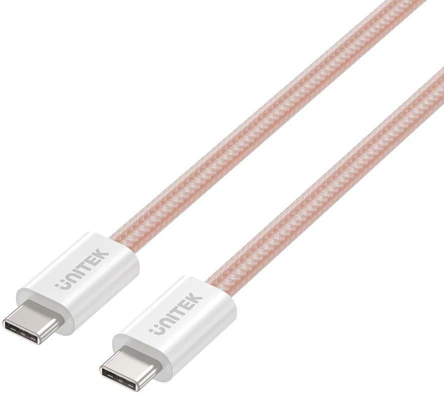 Cavo zwijany magnetycznie Unitek USB C PD 100W rosa 1m