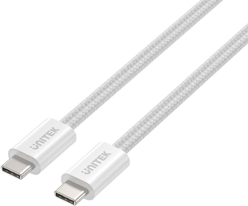 Cavo zwijany magnetycznie Unitek USB C PD 100W bianco 1m
