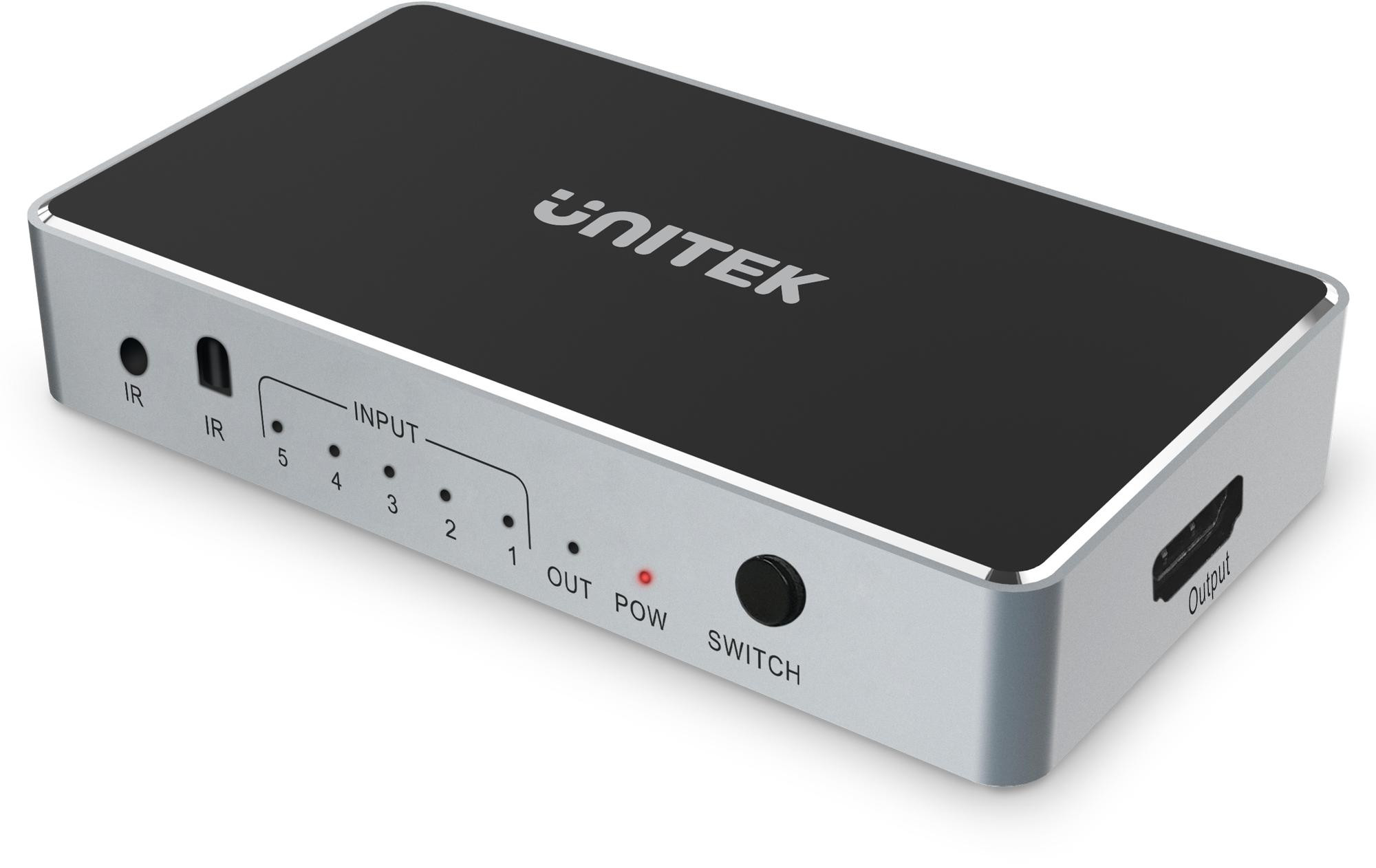Unitek Interruttore del segnale HDMI 1.4b 5 IN-1 OUT 4K