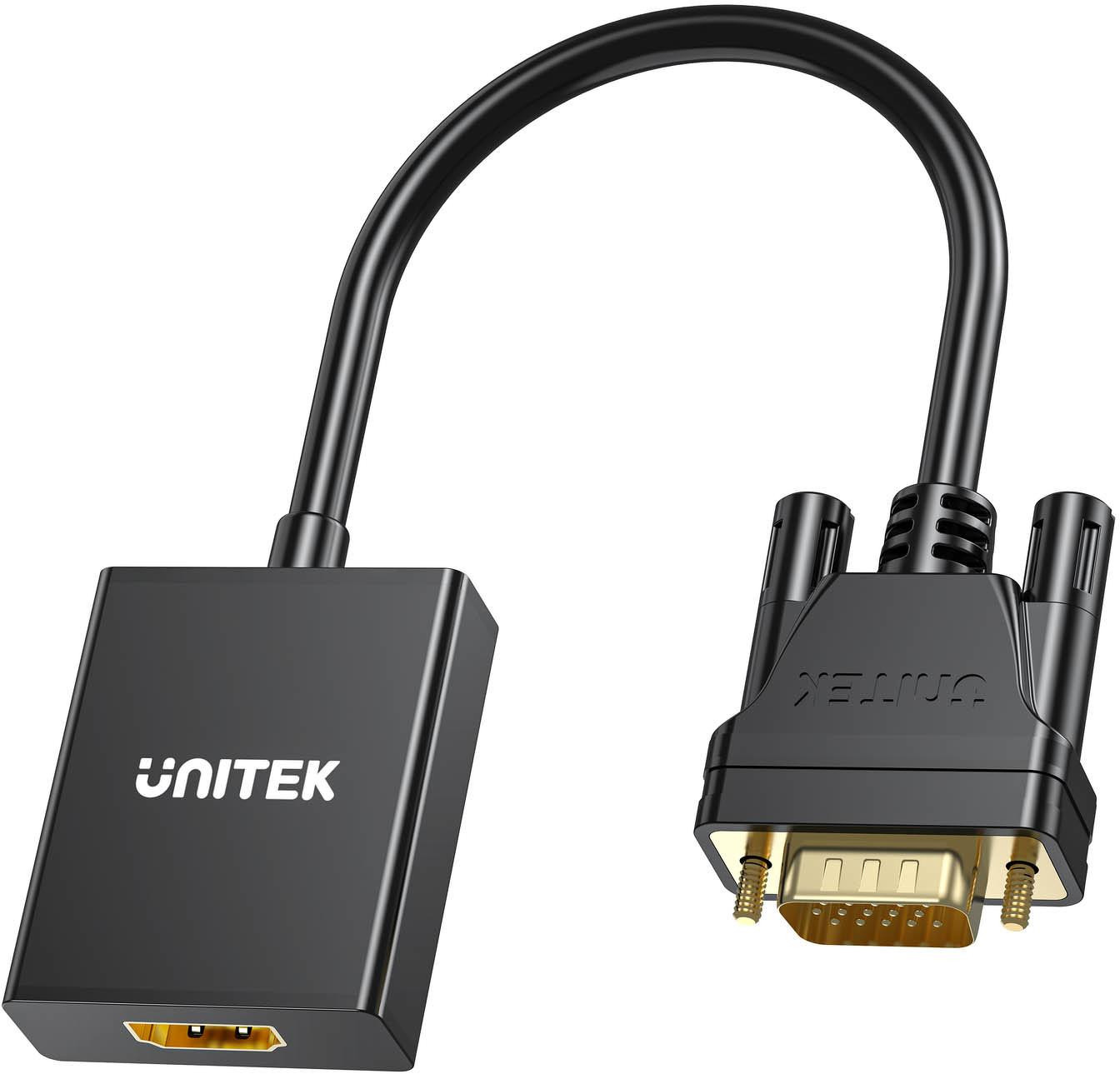 Unitek Adattatore VGA na HDMI FullHD nero 15cm