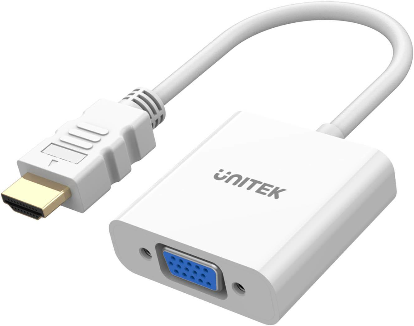 Unitek Adattatore HDMI na VGA, FullHD 60Hz, bianco