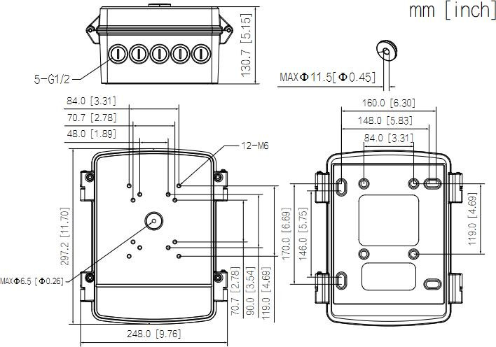 Dahua PFA6400S-B skrzynka montażowa do kamer PTZ i IPC czarna aluminium IP66 Dahua PFA6400S-B skrzynka montażowa do kamer PTZ i IPC czarna aluminium IP66