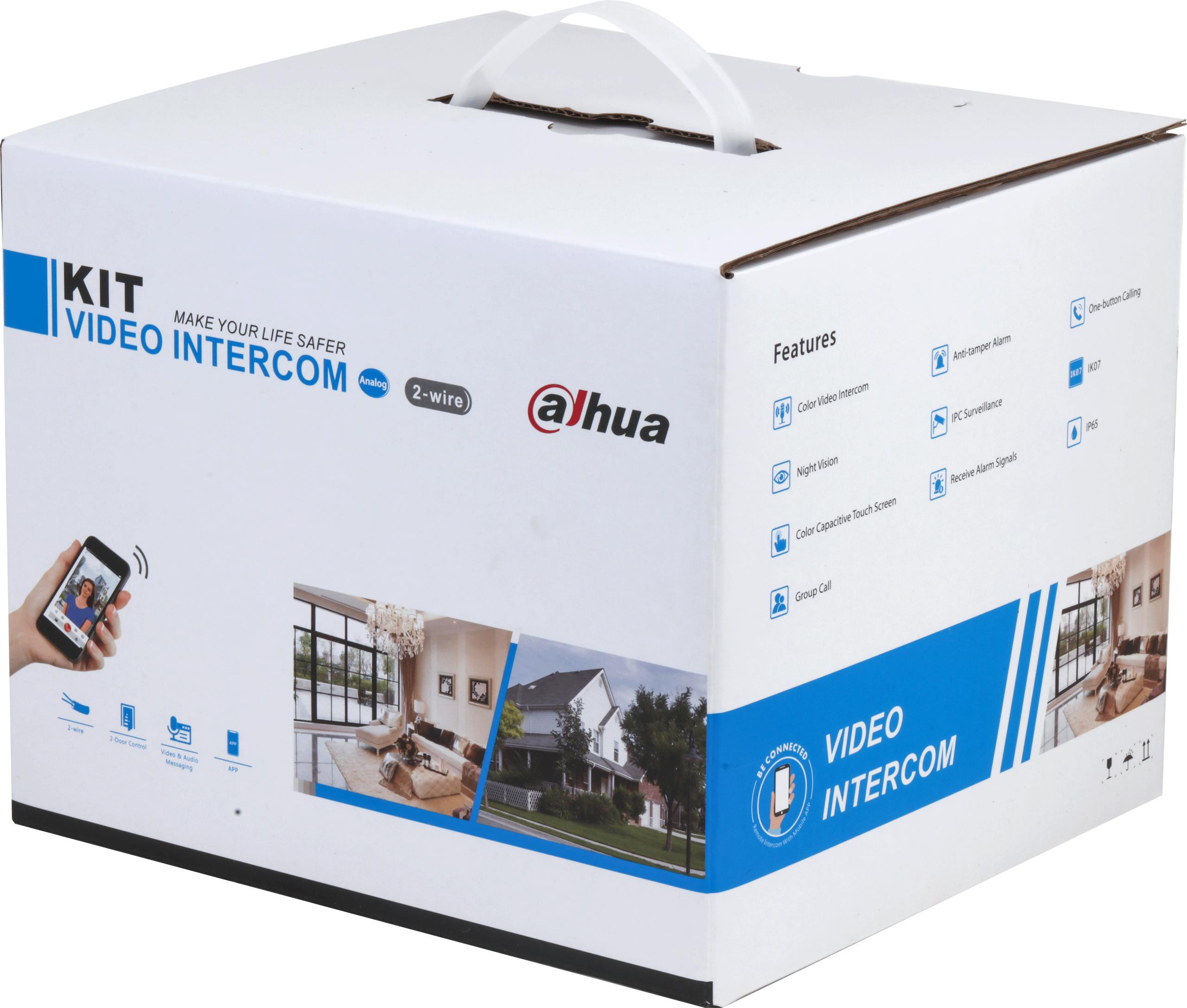 Dahua KTX01(S) zestaw wideodomofonu 2-wire natynkowy WiFi monitor 7 cali VTH5123H-W VTO2003F Dahua KTX01(S) zestaw wideodomofonu 2-wire natynkowy WiFi monitor 7 cali VTH5123H-W VTO2003F