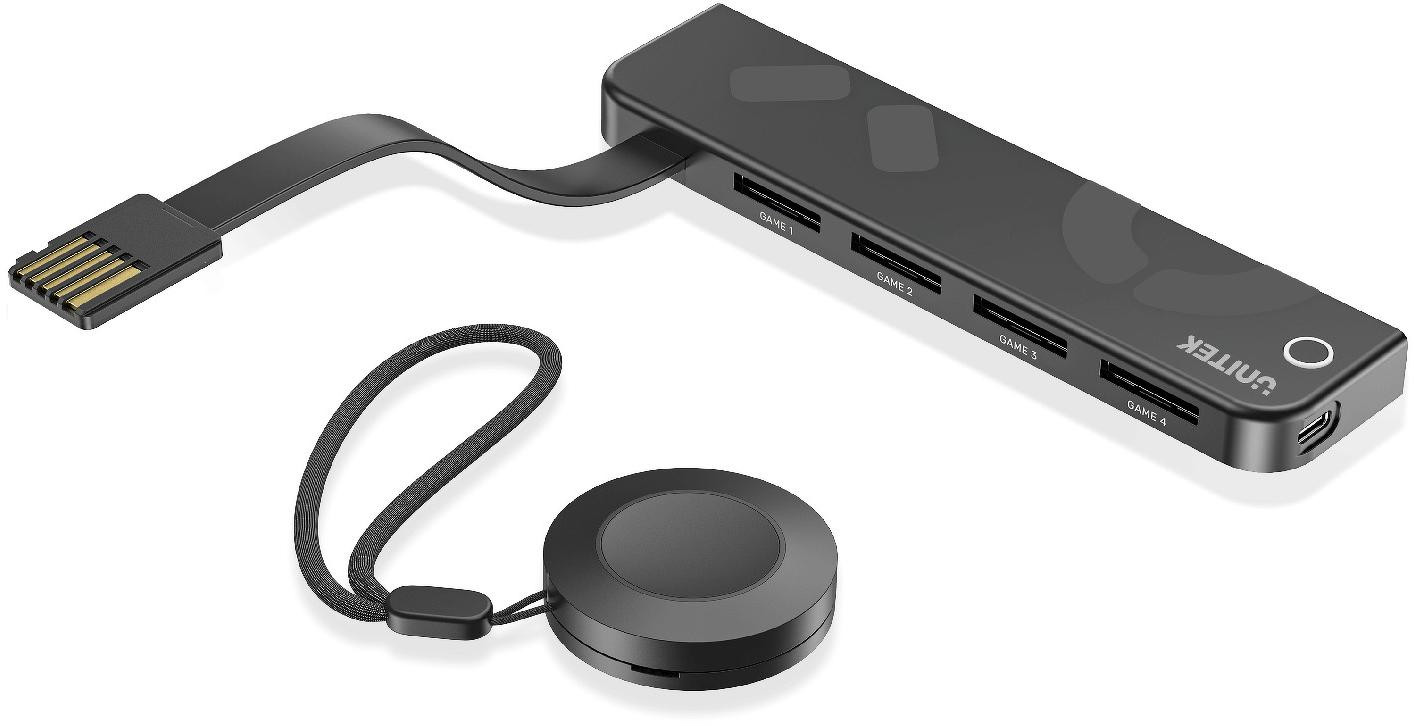 Unitek Lettore RFID / Controllo accessi 4 schede Nintendo Switch + Telecomando per cancelli / allarme