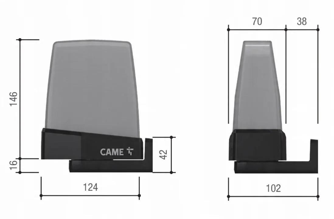 Lampa ostrzegawcza CAME KRX1FXSY 24/230V żółta (806LA-0030)