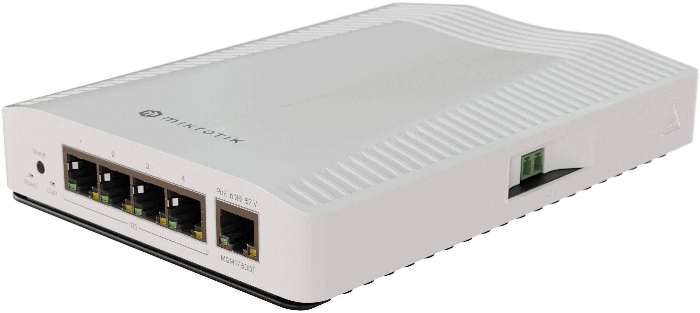 MikroTik CRS304-4XG-IN switch 4x 10G Ethernet zarządzalny RouterOS SwitchOS pasywne chłodzenie MikroTik CRS304-4XG-IN switch 4x 10G Ethernet zarządzalny RouterOS SwitchOS pasywne chłodzenie