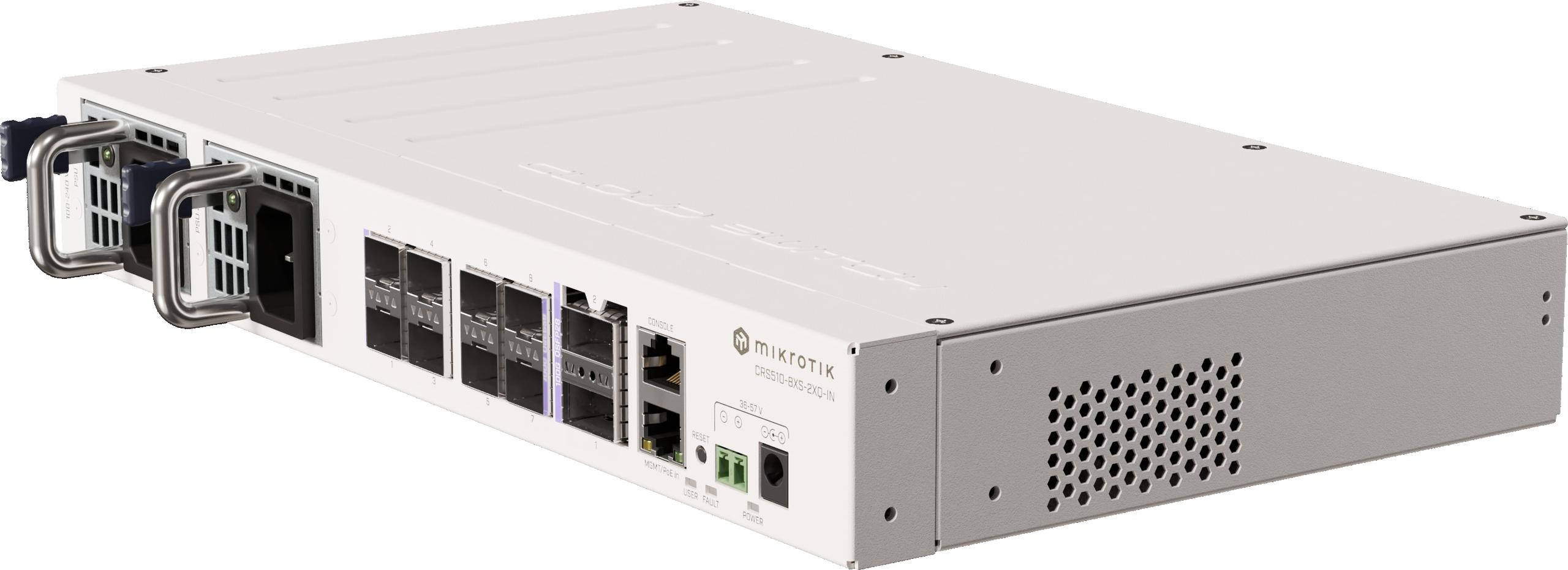 MikroTik CRS510-8XS-2XQ-IN switch 100G 8x25G SFP28 2x100G QSFP28 RouterOS L5 rack 1U MikroTik CRS510-8XS-2XQ-IN switch 100G 8x25G SFP28 2x100G QSFP28 RouterOS L5 rack 1U