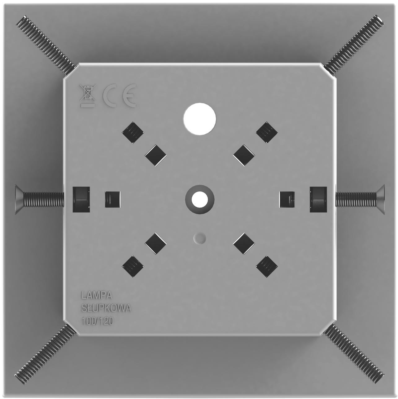Lampa oświetleniowo-ostrzegawcza Proxima SŁUPKOWA 12-230V (100x100, 120x120)