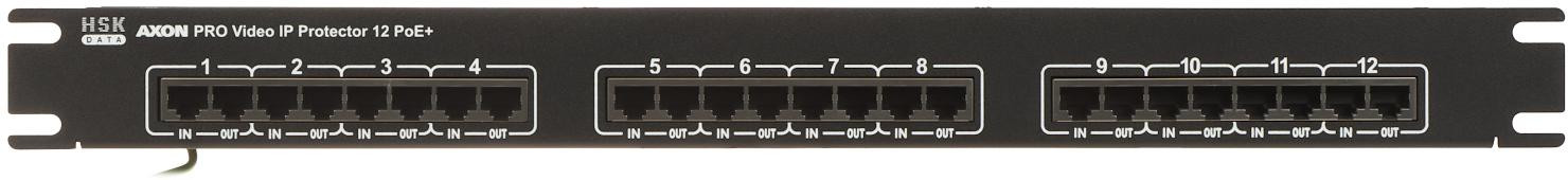AXON-PRO-IP-12POE+ ogranicznik przepięć 12-kanałowy Ethernet PoE+ rack 19 ochrona sieci CCTV AXON-PRO-IP-12POE+ ogranicznik przepięć 12-kanałowy Ethernet PoE+ rack 19 ochrona sieci CCTV