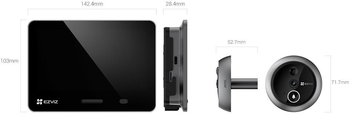 EZVIZ EP4 wizjer do drzwi 8MP 4K Wi-Fi srebrny ekran 5.5 cala AI rozpoznawanie twarzy bateria 7100 mAh EZVIZ EP4 wizjer do drzwi 8MP 4K Wi-Fi srebrny ekran 5.5 cala AI rozpoznawanie twarzy bateria 7100 mAh