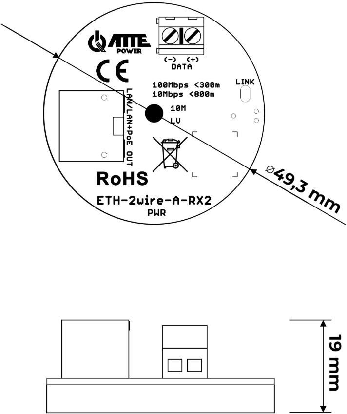 ATTE ETH-2wire-A-SET2 zestaw konwerterów, Ethernet i PoE po 2 żyłach, do 800 m ATTE ETH-2wire-A-SET2 zestaw konwerterów, Ethernet i PoE po 2 żyłach, do 800 m