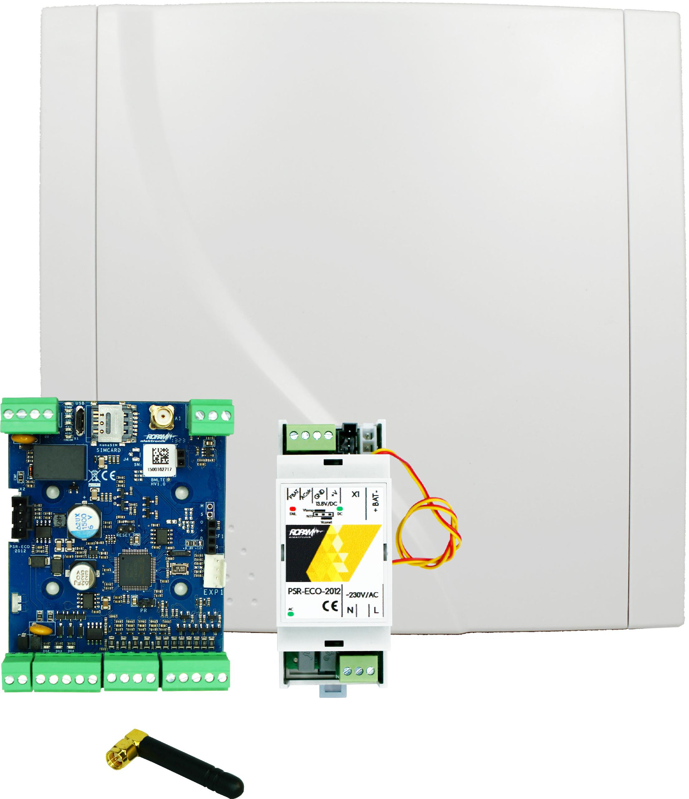 ROPAM Basic4G-SET: Basic4G/AT-GSM-MINI90/O-R3P/PSR-ECO-2012/ Kit completo, Modulo LTE  in custodia   da parete / superficie