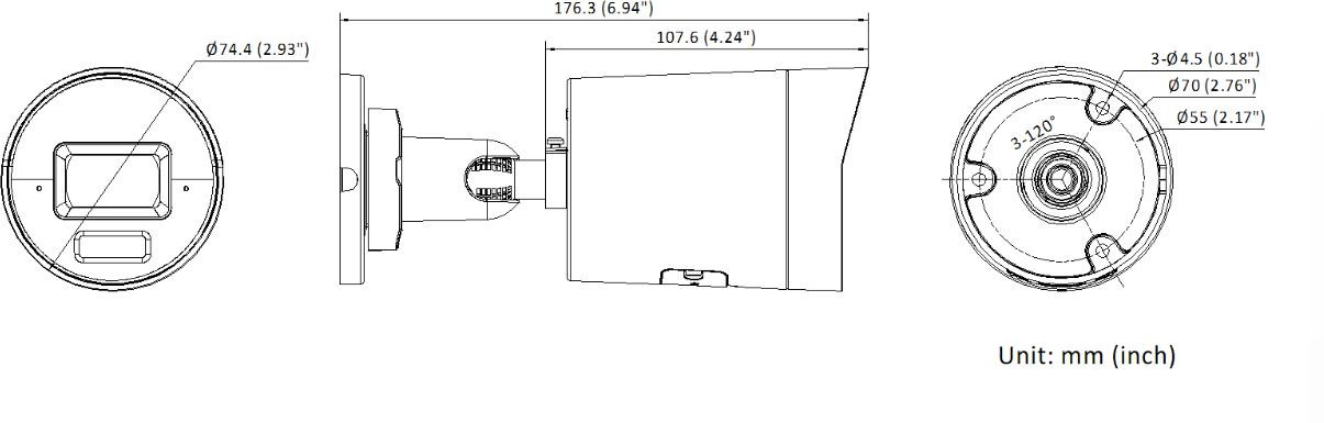 фото IP-камера видеонаблюдения Hikvision DS-2CD2067G3-LI2UY/SL Black (2.8mm) 3