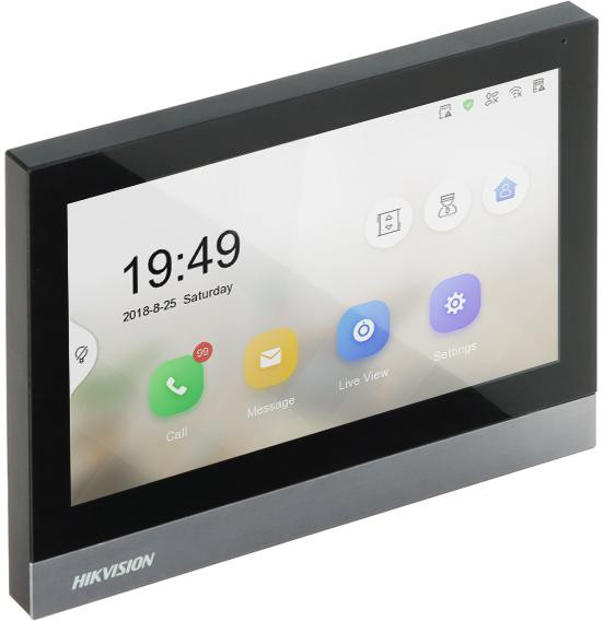 Hikvision DS-KH8380-TE1 monitor wideodomofonu IP 7 cali dotykowy WiFi PoE 4 przekaźniki 8 wejść alarmowych Hikvision DS-KH8380-TE1 monitor wideodomofonu IP 7 cali dotykowy WiFi PoE 4 przekaźniki 8 wejść alarmowych