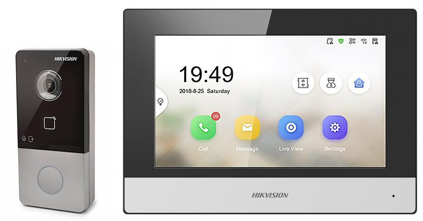 Hikvision DS-KIS603-P(C) zestaw wideodomofonowy IP WiFi 7 cali HD kamera 2 Mpx PoE jednorodzinny Hikvision DS-KIS603-P(C) zestaw wideodomofonowy IP WiFi 7 cali HD kamera 2 Mpx PoE jednorodzinny
