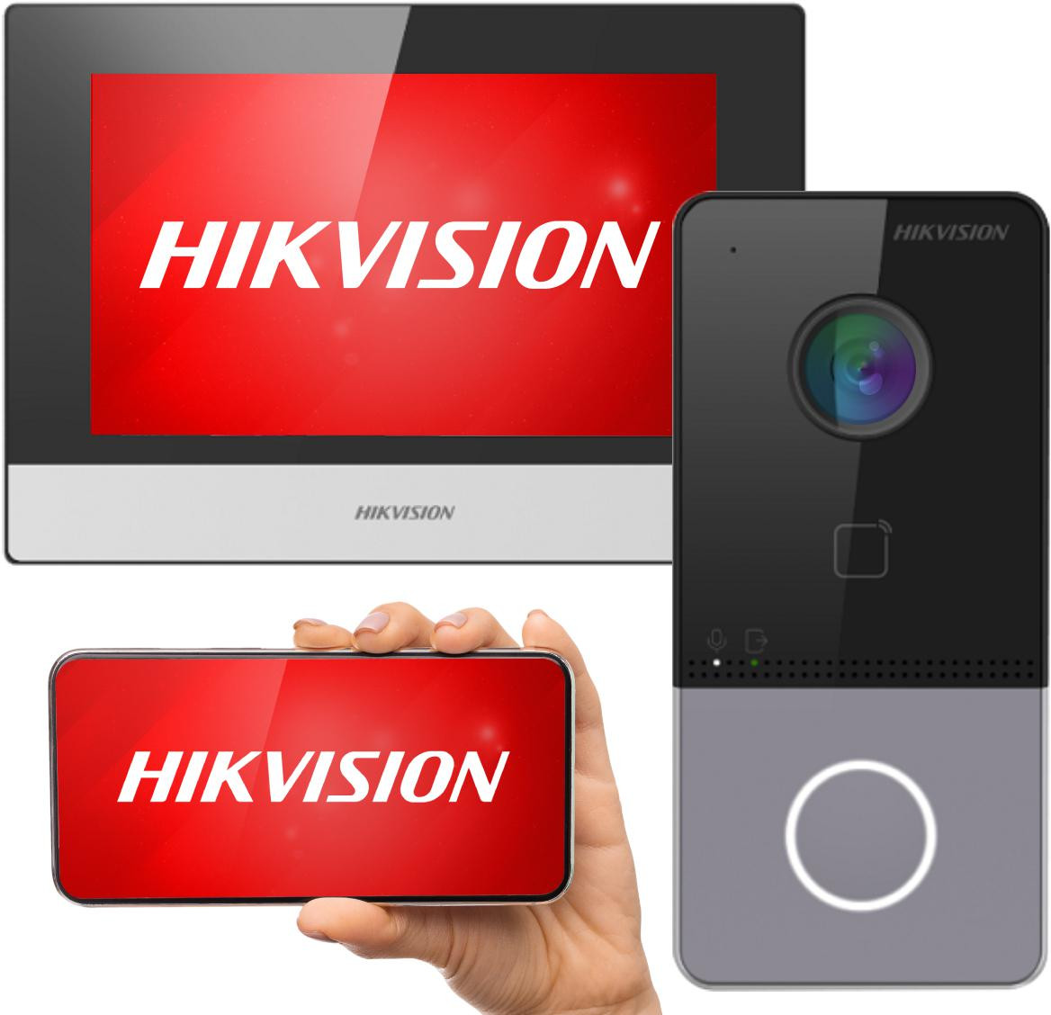Hikvision DS-KIS603-P(C) zestaw wideodomofonowy IP WiFi 7 cali HD kamera 2 Mpx PoE jednorodzinny Hikvision DS-KIS603-P(C) zestaw wideodomofonowy IP WiFi 7 cali HD kamera 2 Mpx PoE jednorodzinny