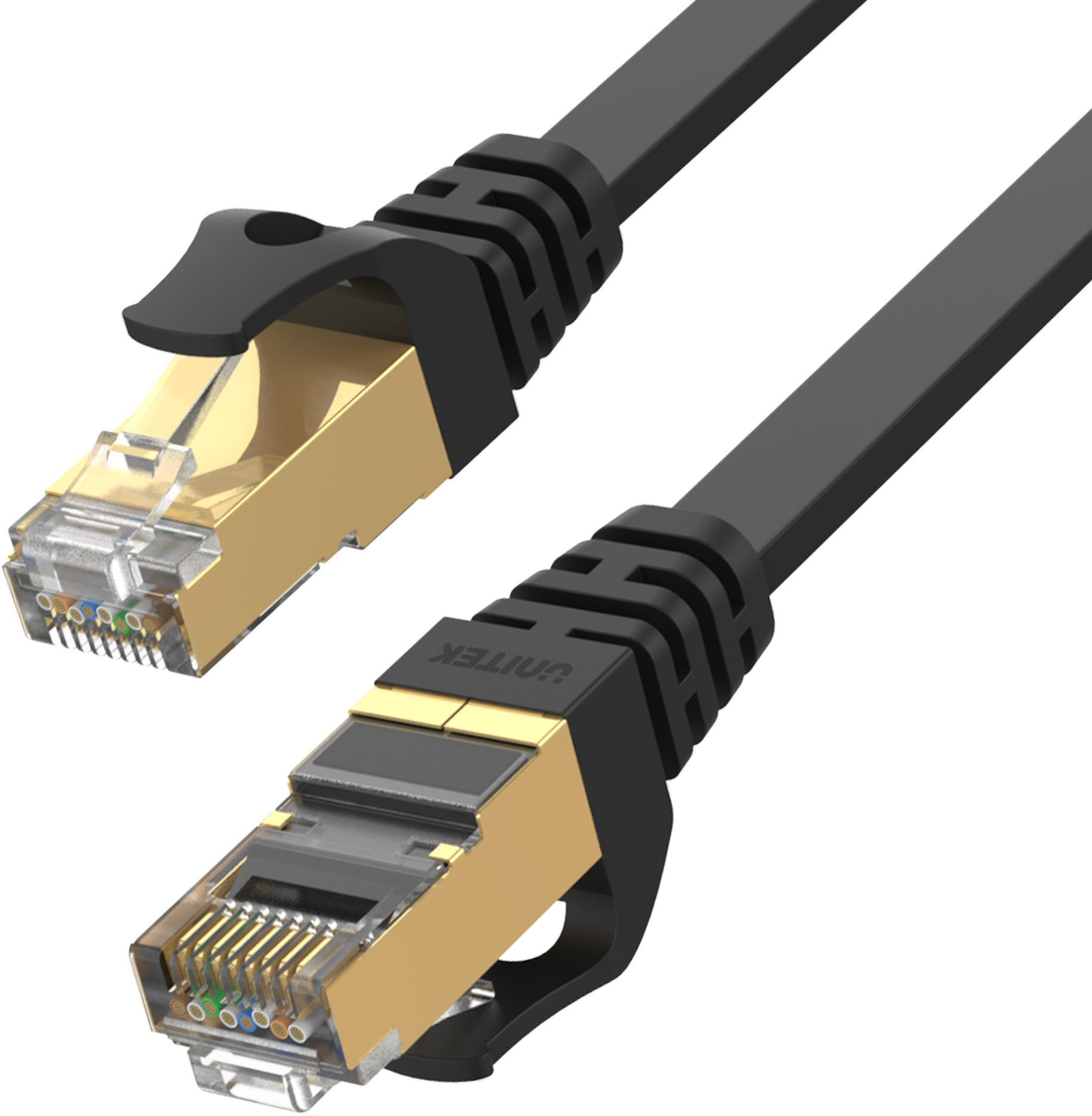 Cavo Ethernet Unitek Patch cord cat.7 SSTP (8P8C), RJ-45 LAN, Cavo di rete 1m, piatto