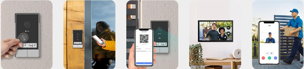 EZVIZ HP7 zestaw wideodomofonowy dwurodzinny 2K WiFi 7 cali dotyk 2-żyłowy CS-HP7 3MP EZVIZ HP7 zestaw wideodomofonowy dwurodzinny 2K WiFi 7 cali dotyk 2-żyłowy CS-HP7 3MP