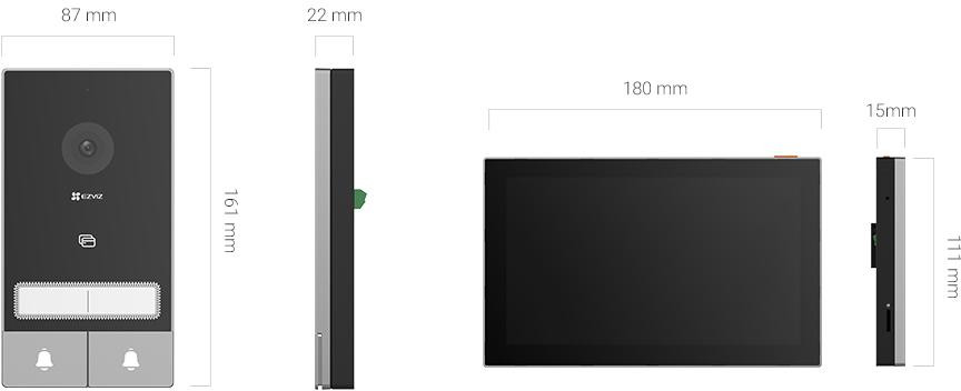EZVIZ HP7 zestaw wideodomofonowy dwurodzinny 2K WiFi 7 cali dotyk 2-żyłowy CS-HP7 3MP EZVIZ HP7 zestaw wideodomofonowy dwurodzinny 2K WiFi 7 cali dotyk 2-żyłowy CS-HP7 3MP