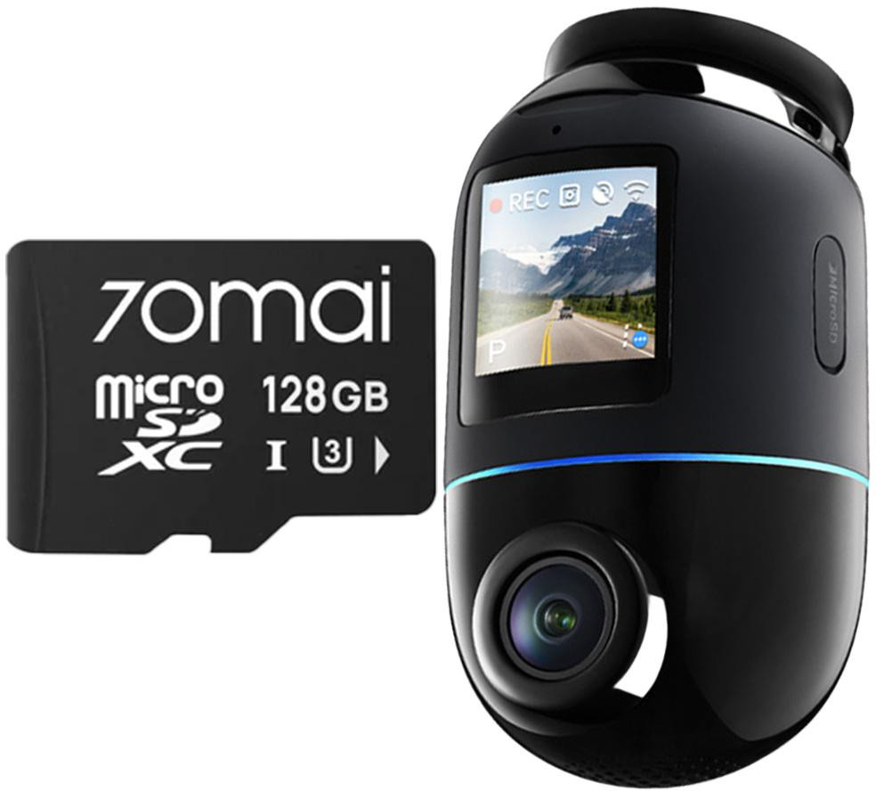 Dashcam per auto 70mai X800 Omni 4K/GPS/WiFi nero + scheda SD 70mai 128GB