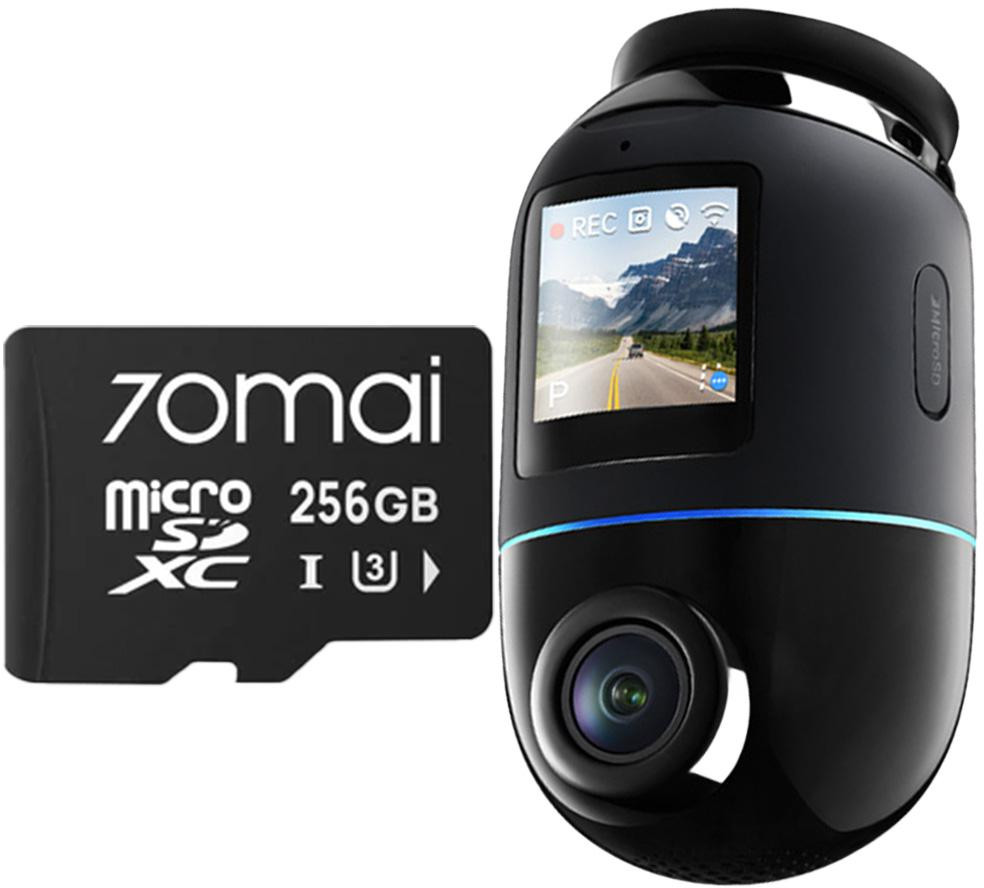 Dashcam per auto 70mai X800 Omni 4K/GPS/WiFi nero + scheda SD 70mai 256GB