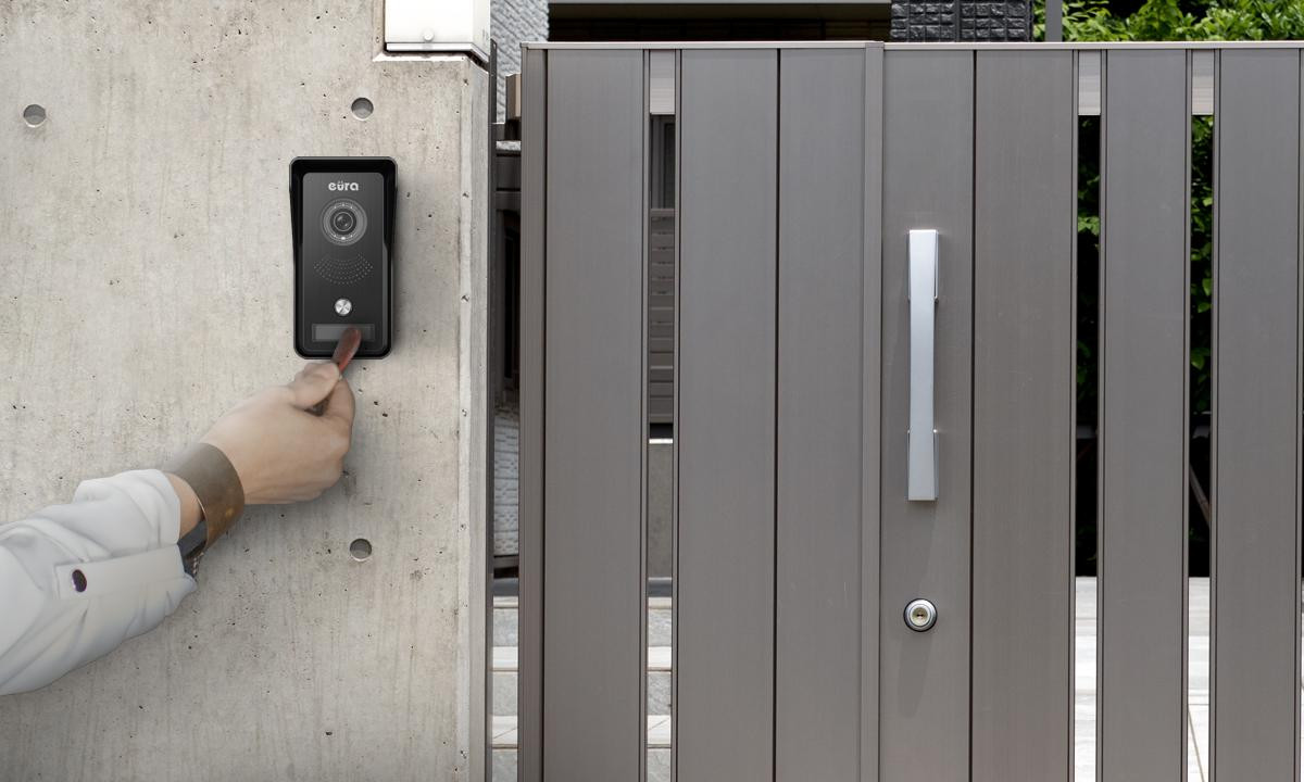 Wideodomofon EURA VDP-76A3 czarny, monitor 7 cali, RFID, obsługa 2 wejść, pamięć zdjęć Wideodomofon EURA VDP-76A3 czarny, monitor 7 cali, RFID, obsługa 2 wejść, pamięć zdjęć
