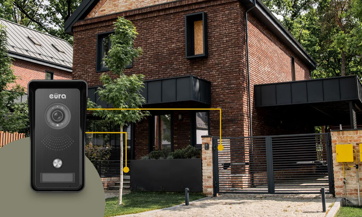 Wideodomofon EURA VDP-76A3 biały, monitor 7 cali, RFID, obsługa 2 wejść, pamięć zdjęć Wideodomofon EURA VDP-76A3 biały, monitor 7 cali, RFID, obsługa 2 wejść, pamięć zdjęć