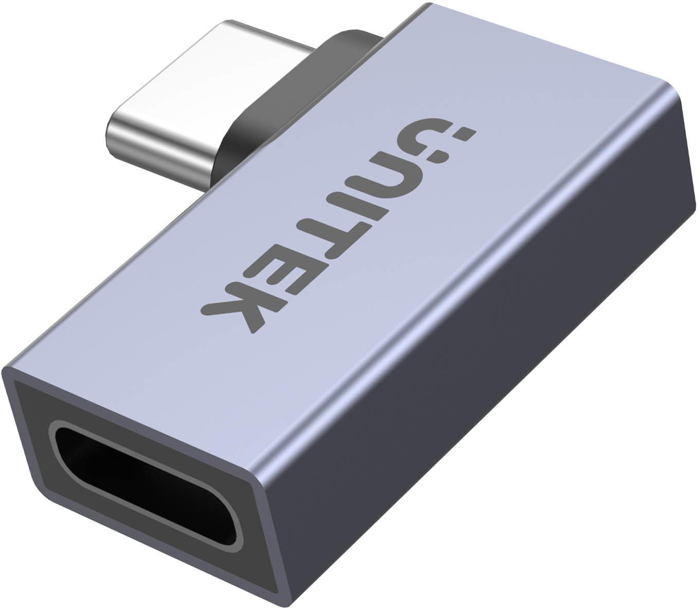 Unitek Adattatore USB-C na USB-C ad angolo 90° piatto 40Gbps