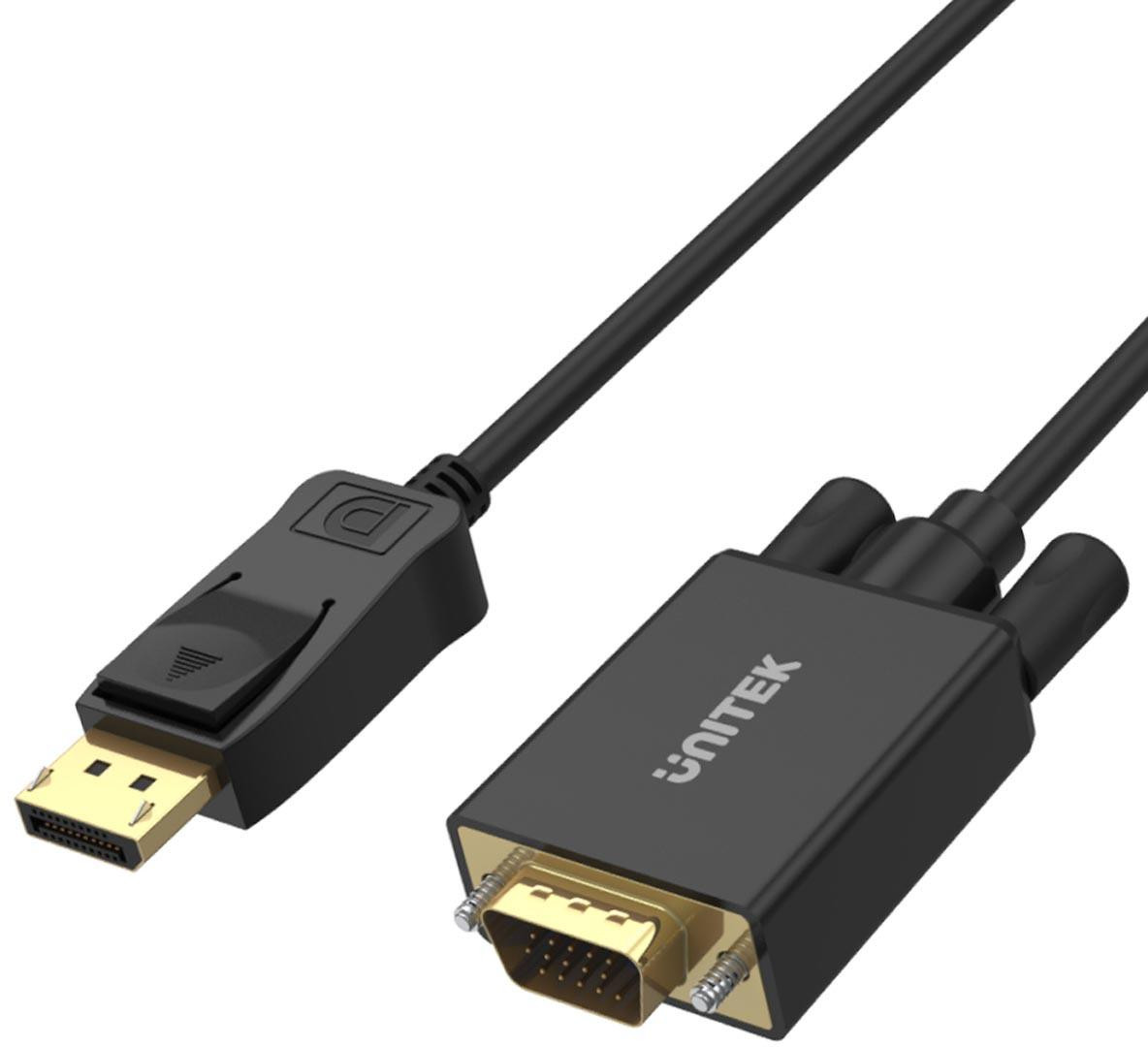 Adattatore Unitek DisplayPort na VGA, Cavo 1,8m