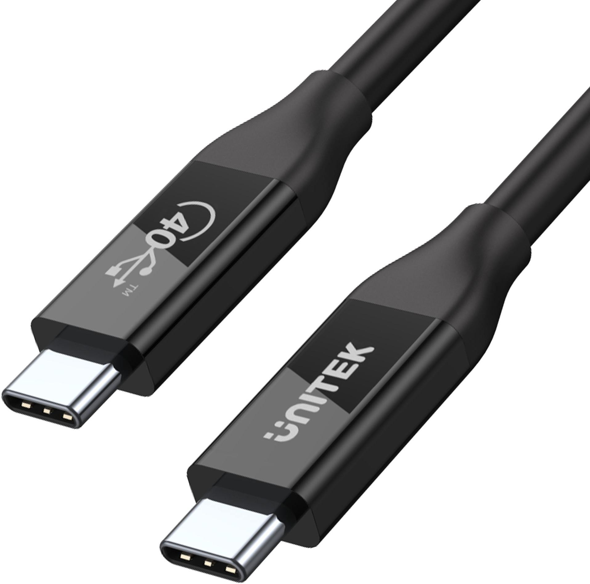 Unitek Cavo USB-C 4.0 PD 100W 40 Gbps 8K 0,8 m