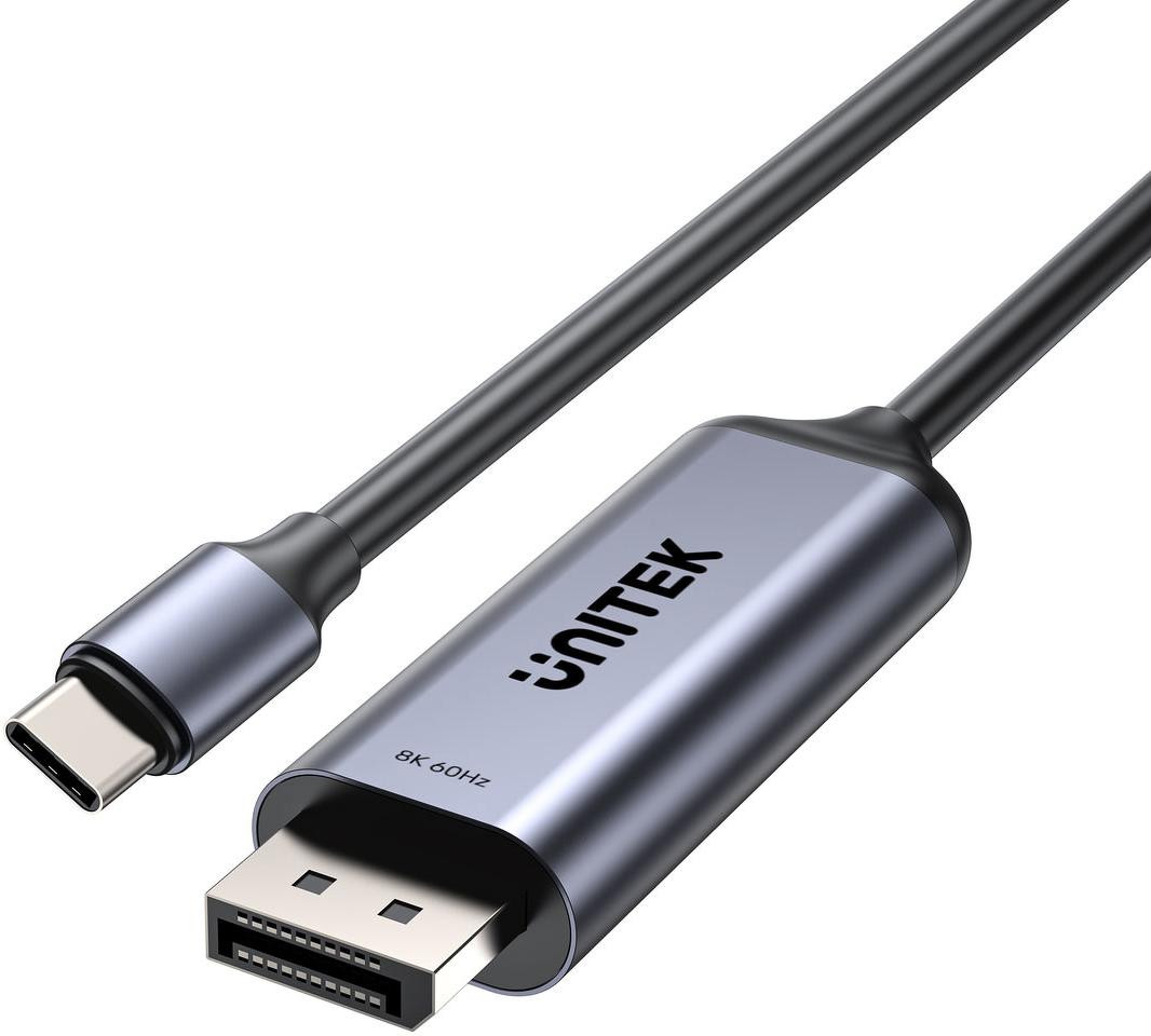 Adattatore Unitek 8K USB-C per DisplayPort 1,5M - Cavo bidirezionale