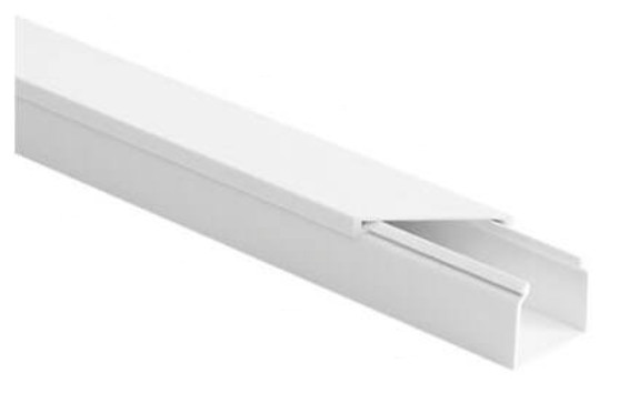 Canalina passacavi in PVC per impianti elettrici Kit. bianco LS 25x25 2m (Confezione pacco  10 pz .)