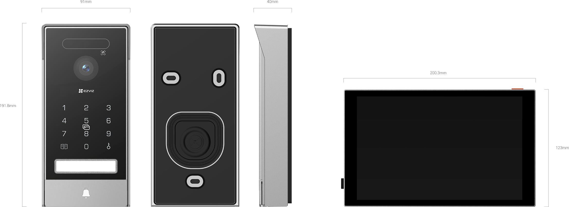 EZVIZ HP7 Pro wideodomofon 2K WiFi 6 7 cali dotykowy kamera 162 stopni zestaw przewodowy EZVIZ HP7 Pro wideodomofon 2K WiFi 6 7 cali dotykowy kamera 162 stopni zestaw przewodowy