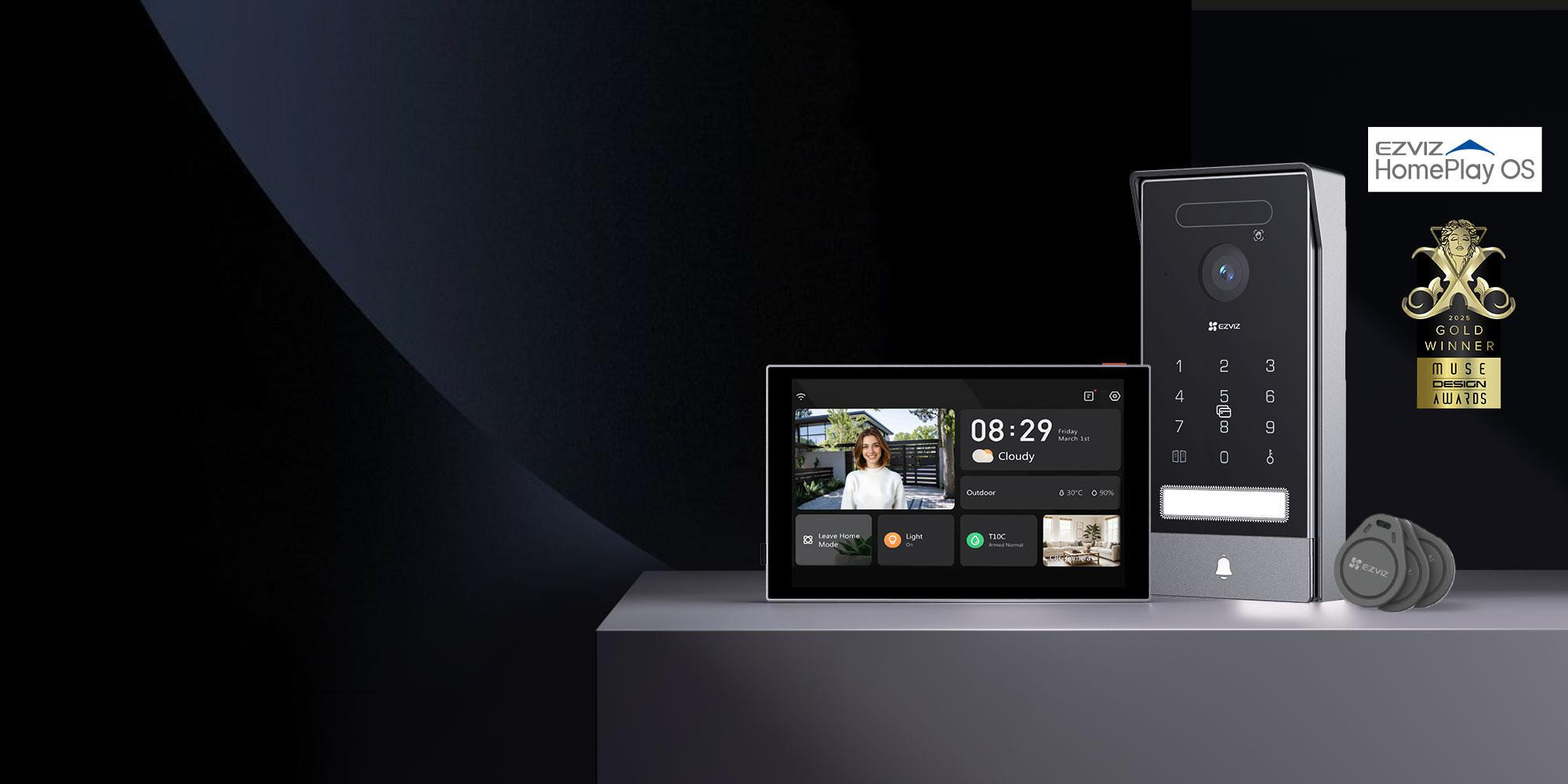 EZVIZ HP7 Pro wideodomofon 2K WiFi 6 7 cali dotykowy kamera 162 stopni zestaw przewodowy EZVIZ HP7 Pro wideodomofon 2K WiFi 6 7 cali dotykowy kamera 162 stopni zestaw przewodowy