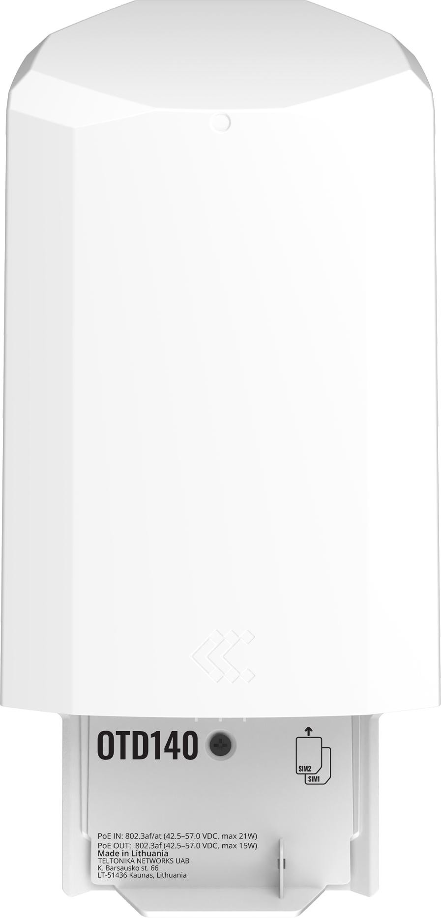 Teltonika OTD140 router zewnętrzny 4G LTE Cat 4 do 150 Mb/s, IP55, PoE, 2x SIM, RMS Teltonika OTD140 router zewnętrzny 4G LTE Cat 4 do 150 Mb/s, IP55, PoE, 2x SIM, RMS