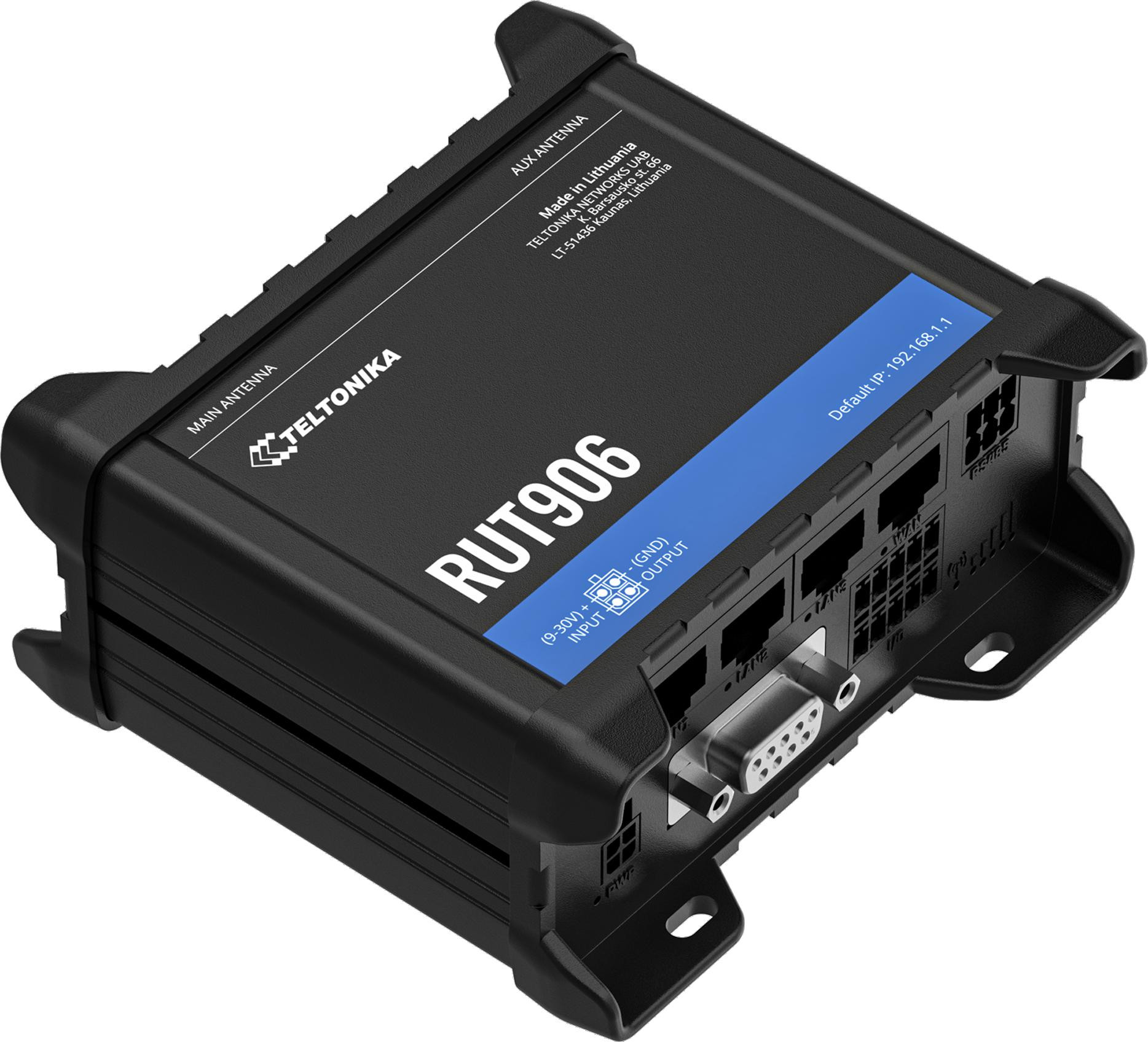 Teltonika RUT906 router przemysłowy 4G LTE RS232 RS485 dual SIM GPS RutOS Teltonika RUT906 router przemysłowy 4G LTE RS232 RS485 dual SIM GPS RutOS