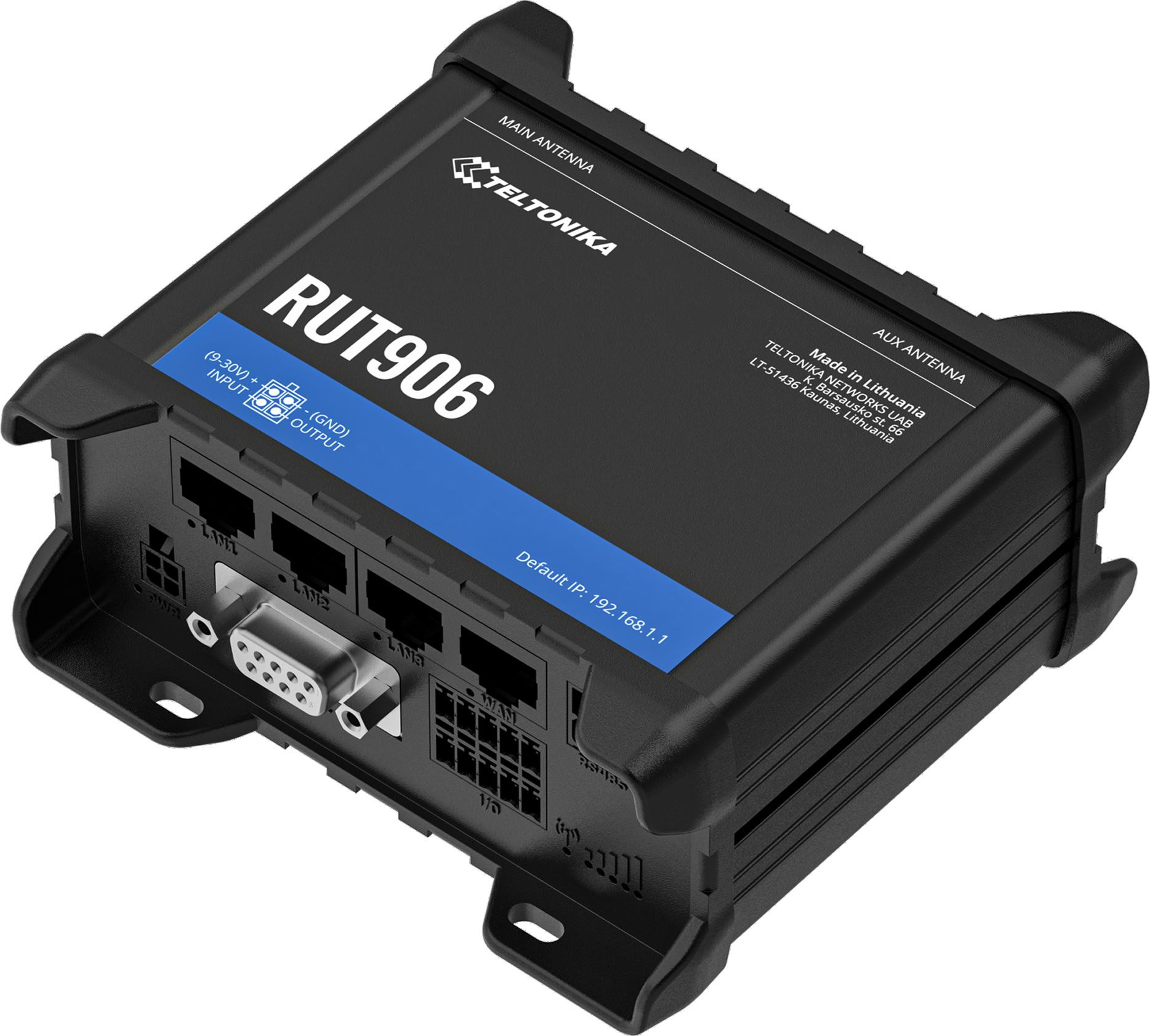 Teltonika RUT906 router przemysłowy 4G LTE RS232 RS485 dual SIM GPS RutOS Teltonika RUT906 router przemysłowy 4G LTE RS232 RS485 dual SIM GPS RutOS