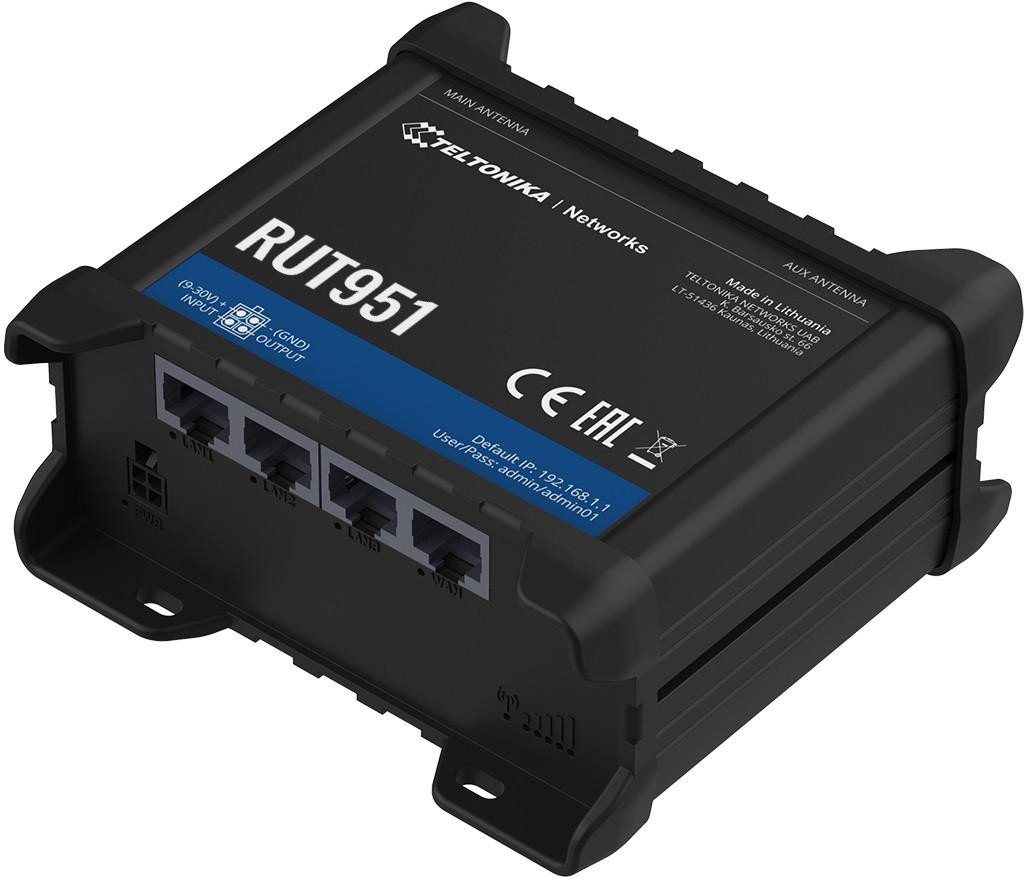 Teltonika RUT951 router przemysłowy 4G LTE dual SIM WiFi VPN OpenWrt RutOS Teltonika RUT951 router przemysłowy 4G LTE dual SIM WiFi VPN OpenWrt RutOS