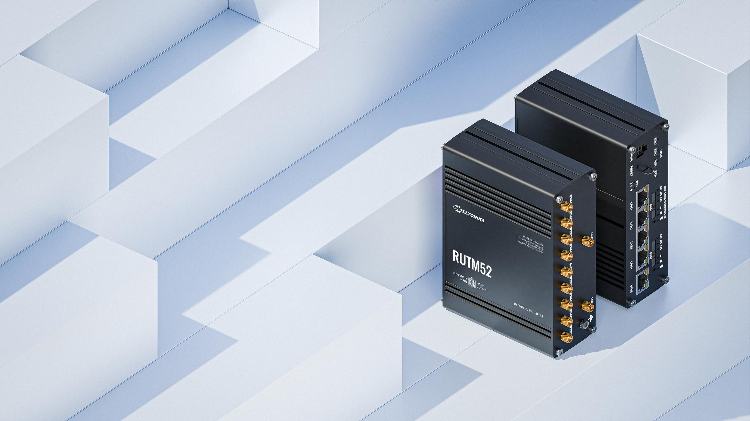 Teltonika RUTM52 router przemysłowy 5G dual modem eSIM LTE Cat20 Gigabit Ethernet Teltonika RUTM52 router przemysłowy 5G dual modem eSIM LTE Cat20 Gigabit Ethernet