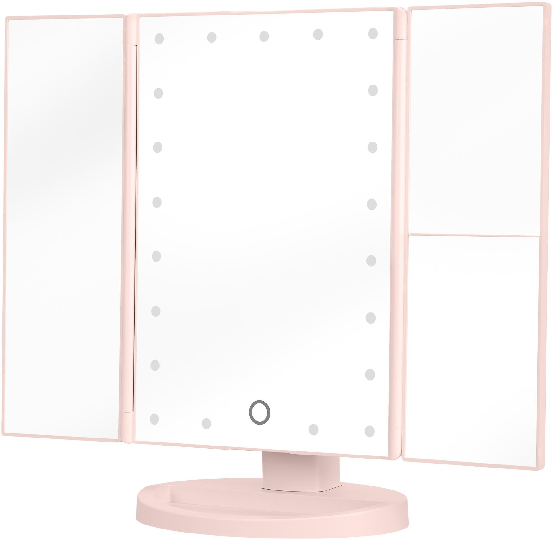 Specchietto per makijazu Humanas HS-ML04 con con retroilluminazione LED - rosa