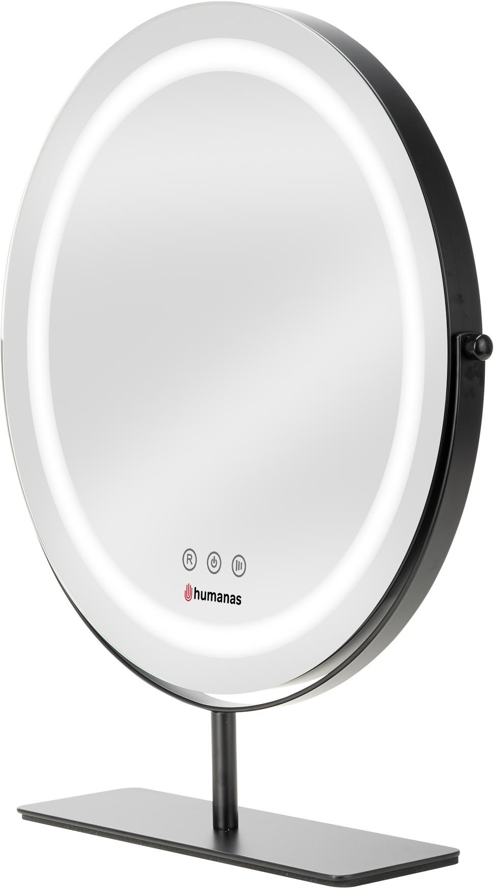 Lustro per makijazu Humanas HS-HM Scarlet  con illuminatore attivo LED - nero