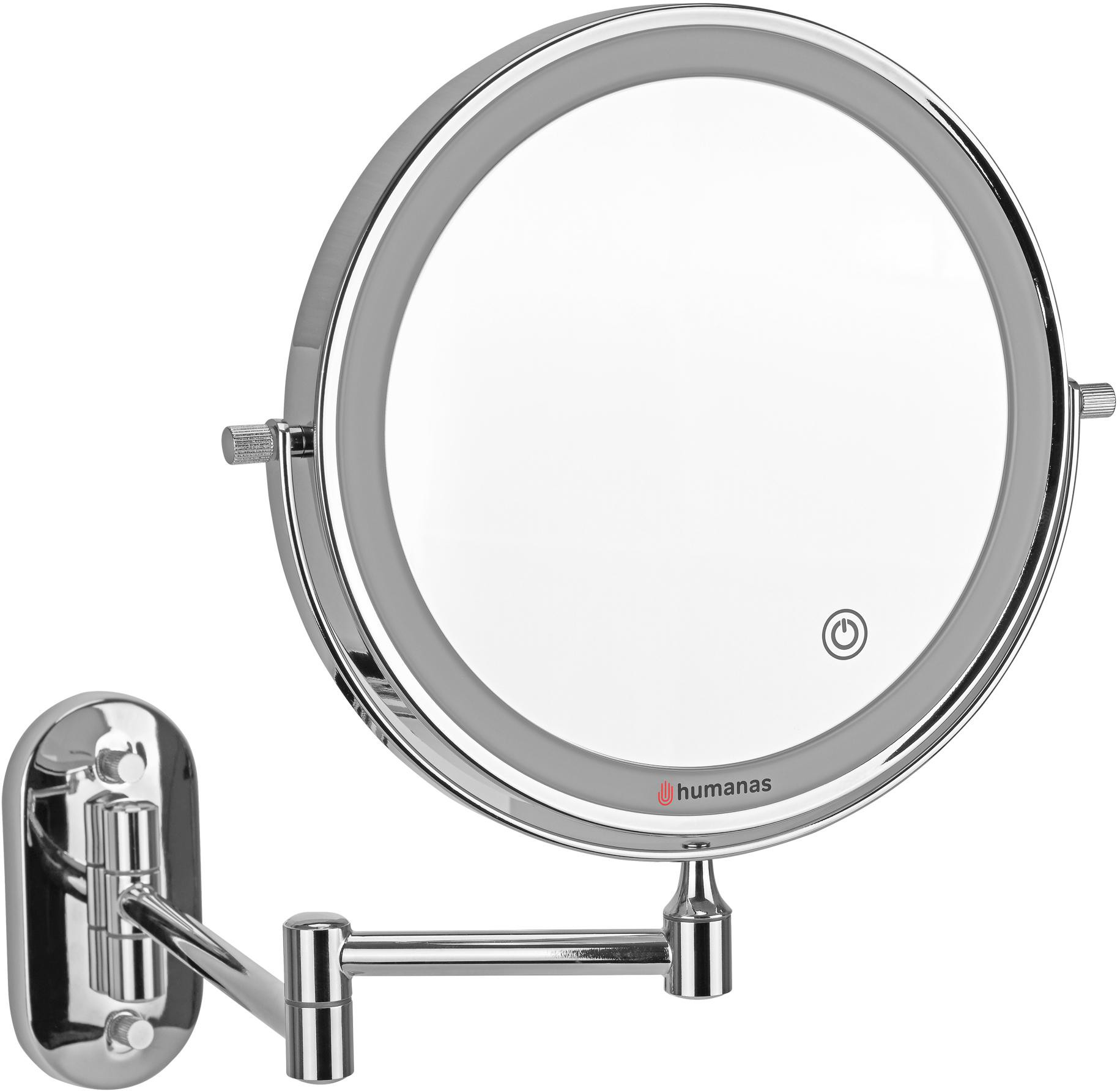 Lustro lazienkowe Humanas HS-BM01 con con retroilluminazione LED - argento