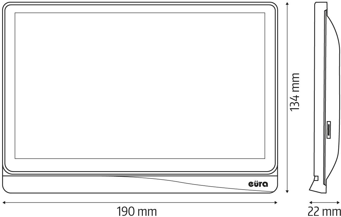 EURA VDP-30C5 Tuya wideodomofon 8″ WiFi AHD otwieranie 3 wejść szyfrator czytnik brelóków EURA VDP-30C5 Tuya wideodomofon 8″ WiFi AHD otwieranie 3 wejść szyfrator czytnik brelóków