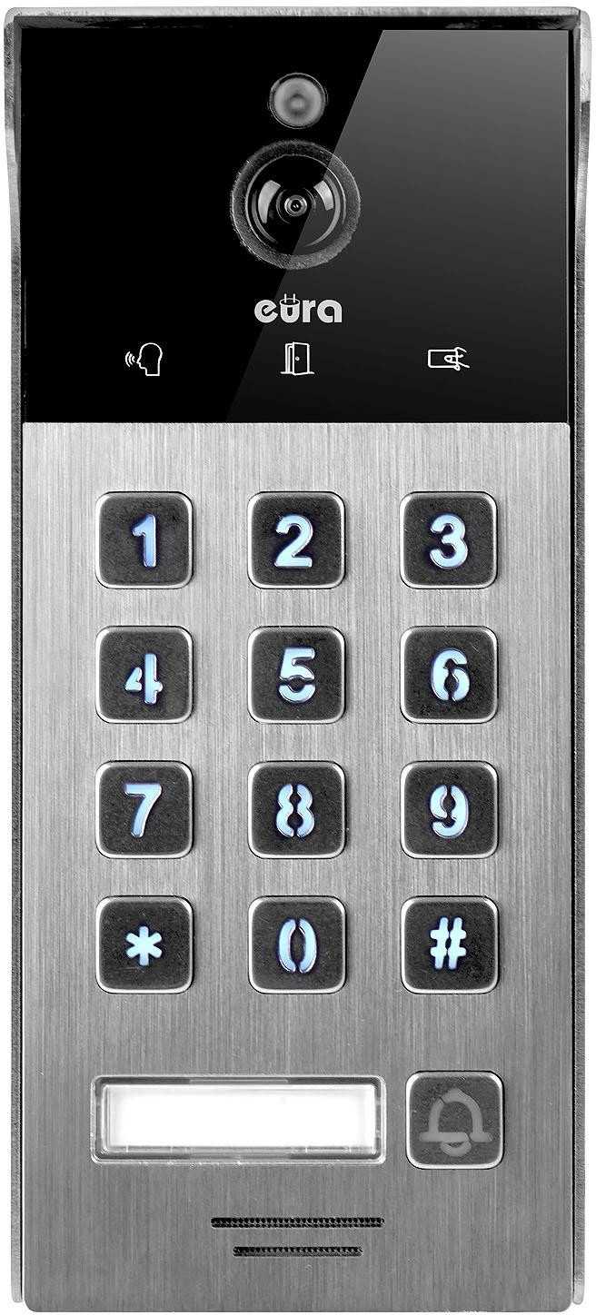 EURA VDP-30C5 Tuya wideodomofon 8″ WiFi AHD otwieranie 3 wejść szyfrator czytnik brelóków EURA VDP-30C5 Tuya wideodomofon 8″ WiFi AHD otwieranie 3 wejść szyfrator czytnik brelóków