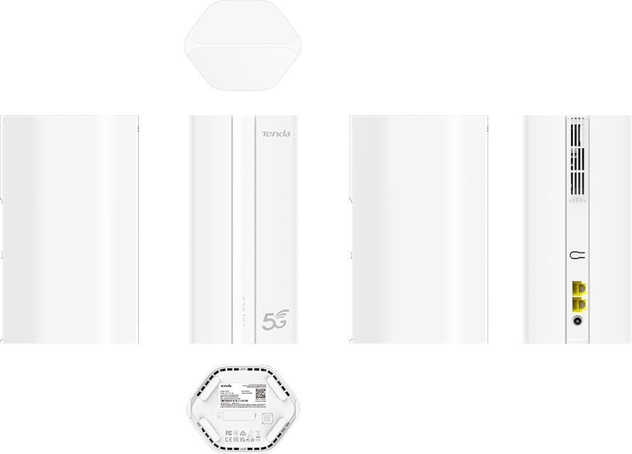 Tenda 5G01 router 5G NR WiFi 6 AX1500 dwupasmowy Nano SIM karta do 2 Gbps 6 anten Mesh+ Tenda 5G01 router 5G NR WiFi 6 AX1500 dwupasmowy Nano SIM karta do 2 Gbps 6 anten Mesh+