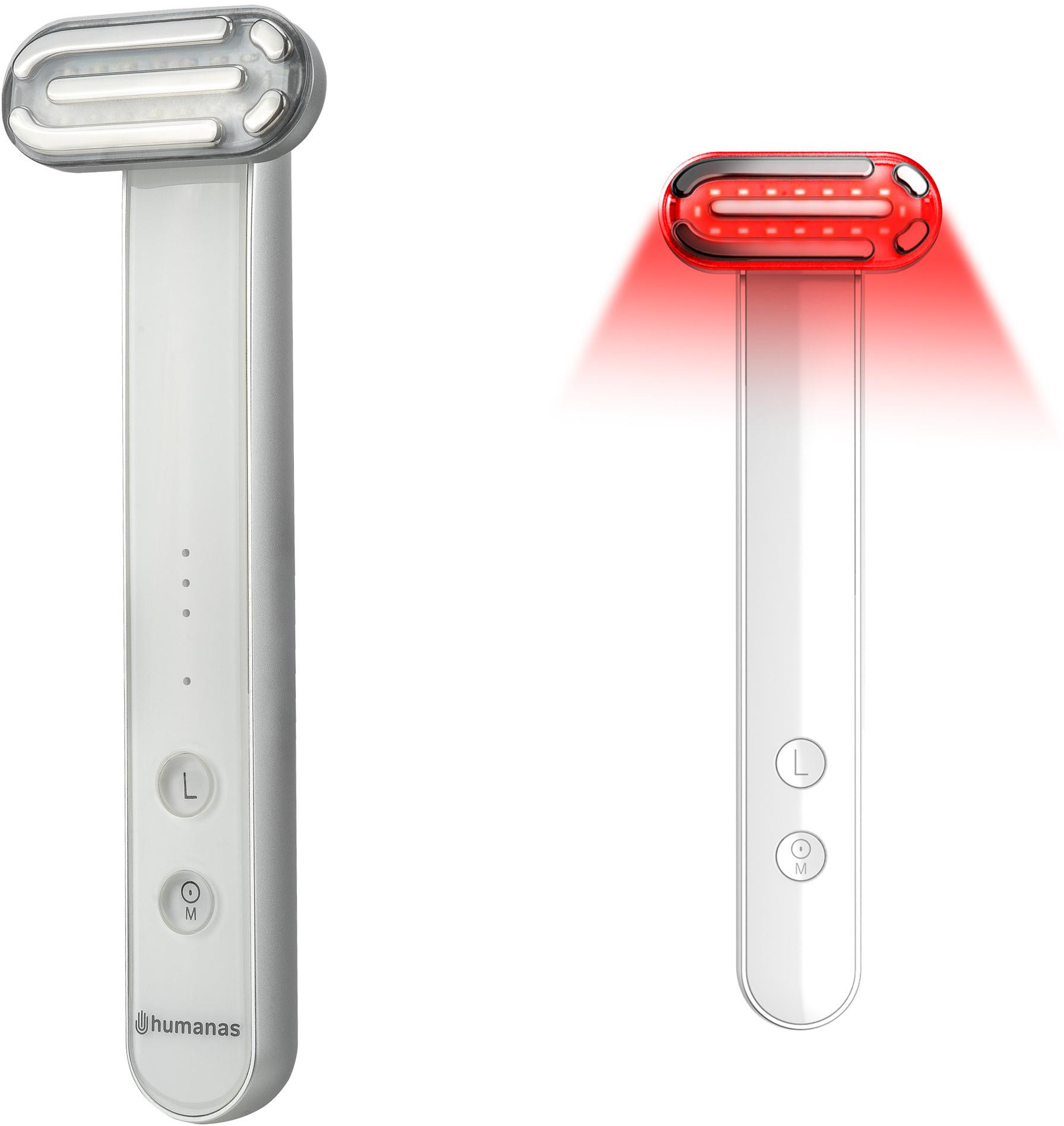 Sonický masážny prístroj na lifting tváre s EMS Humanas Aurora HS4151 – biely