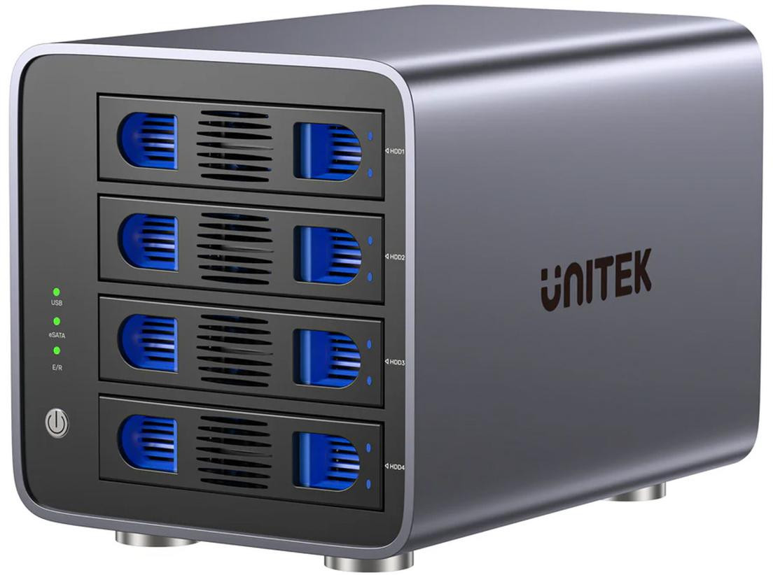 Unitek Custodia RAID per disco rigido SATA 2.5''/3.5'' 8 trybow 80TB USB-C