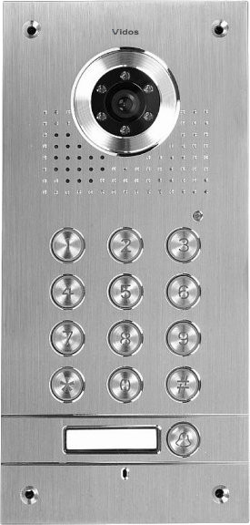 VIDOS S561D panel zewnętrzny wideodomofonowy szyfrator kamera 600 linii stal nierdzewna jednorodzinny VIDOS S561D panel zewnętrzny wideodomofonowy szyfrator kamera 600 linii stal nierdzewna jednorodzinny