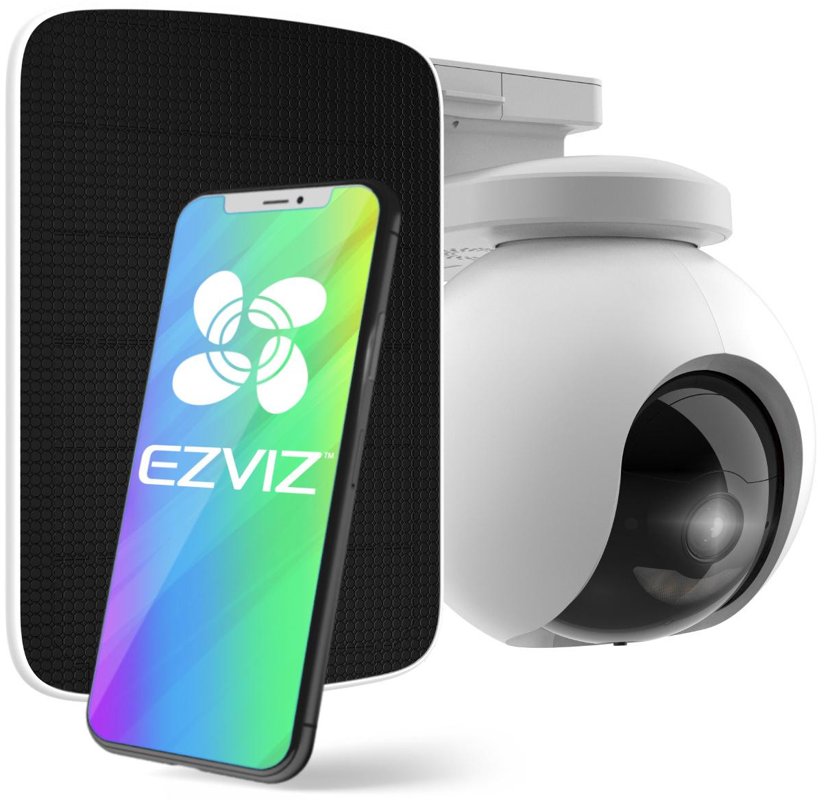 EZVIZ HB8 2K+ kamera bezprzewodowa 4MP obrotowa panel solarny bateria 10400mAh Wi-Fi PIR EZVIZ HB8 2K+ kamera bezprzewodowa 4MP obrotowa panel solarny bateria 10400mAh Wi-Fi PIR