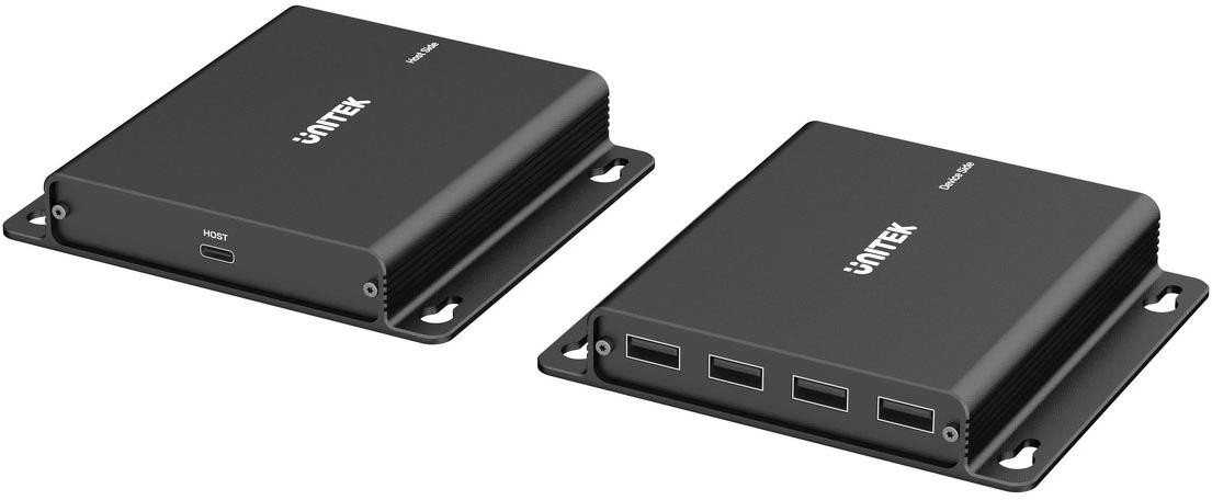 Unitek Prolunga USB-C na 4× USB-A tramite Ethernet, zasieg per 150 m 480Mbps